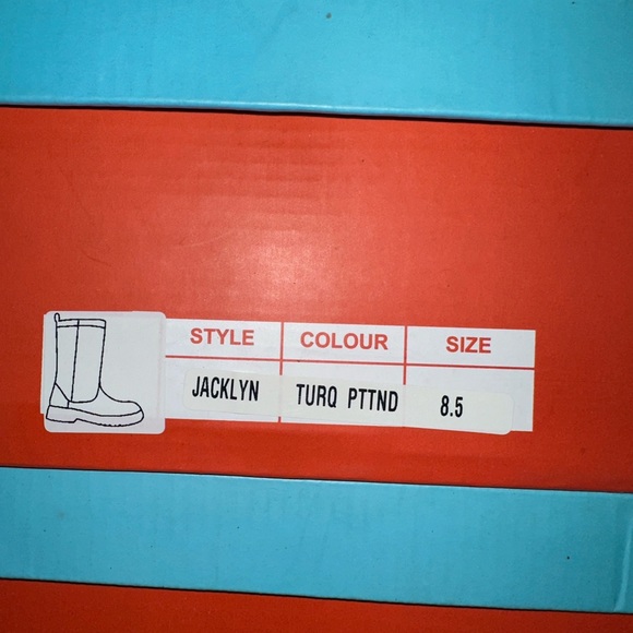 Modern Rush Womens Jacklyn Rain Boots in Teal New In Box - Picture 6 of 12